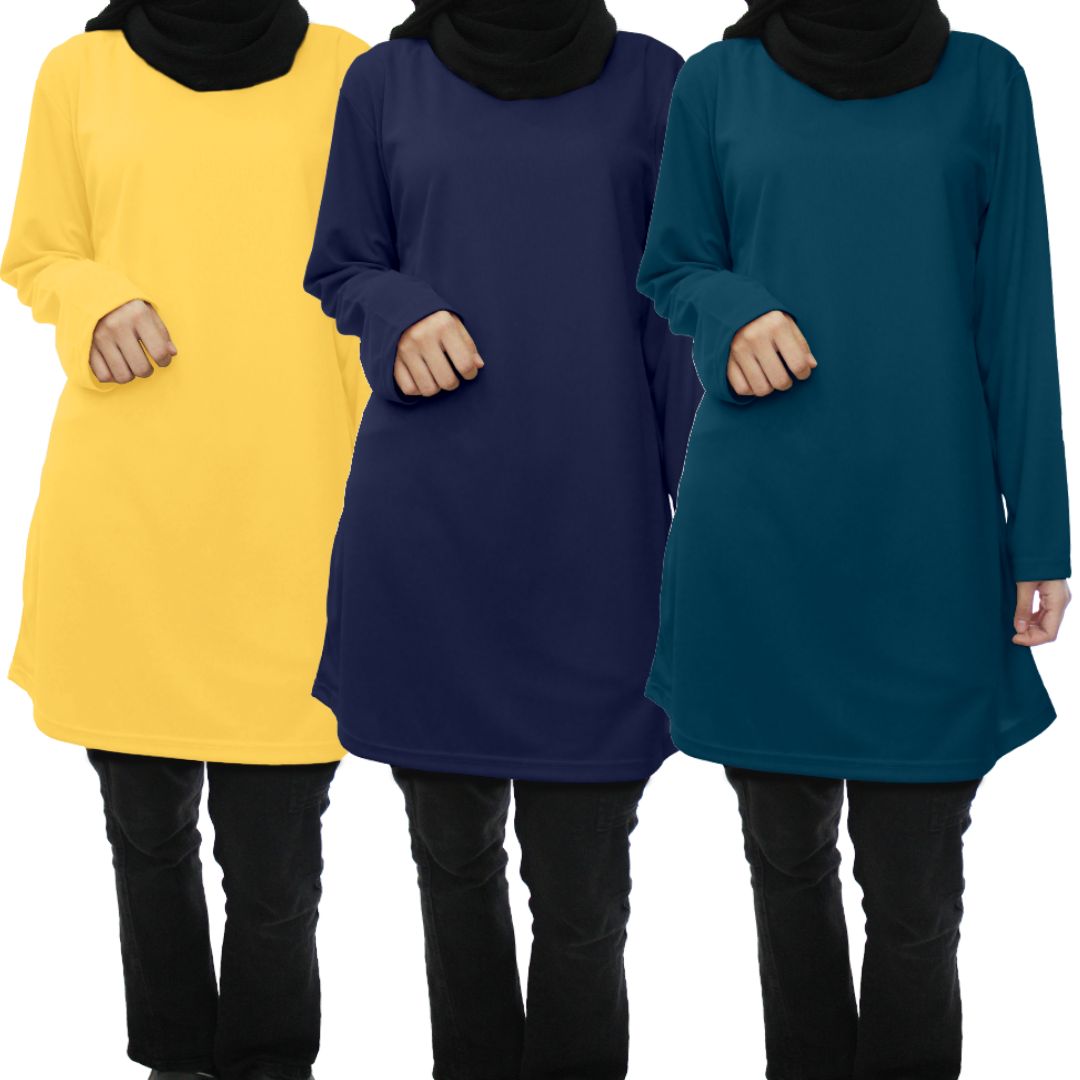 (LALA) ALGITUS MUSLIMAH MICROFIBER QUICK DRY JERSEY PREMIUM / BAJU SUKAN MUSLIMAH LABUH (MICROFIBER PREMIUM)