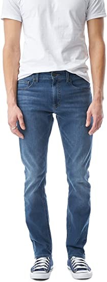 AMERICANINO Men's Mid Rise Modern Regular-Straight Fit Jeans Stretch Five Pocket Denim Pants