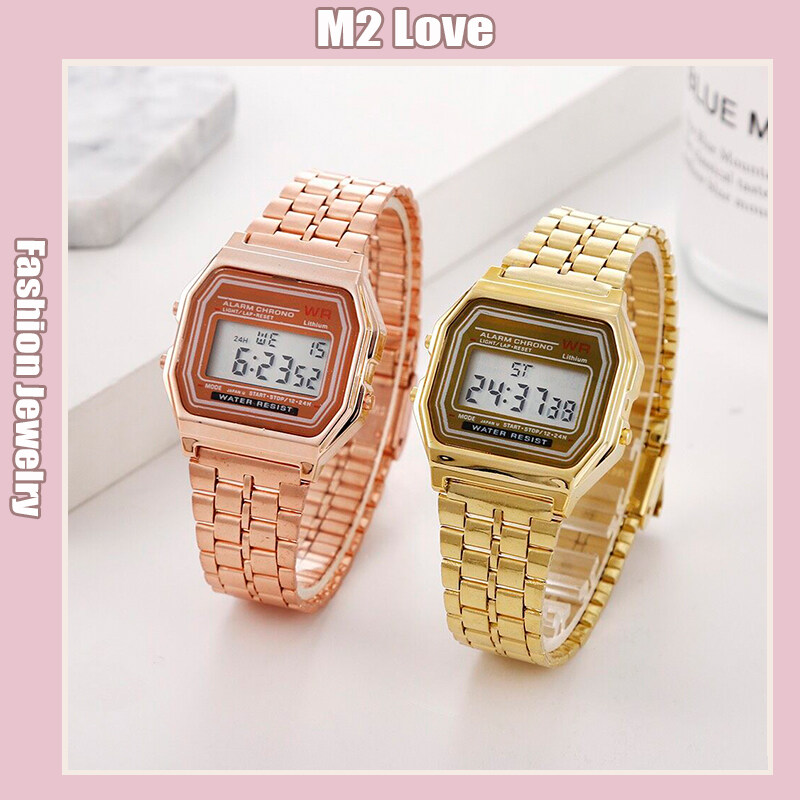 Women's Watches Digital Sports Watch metal watch LED luminous Watche Unisex