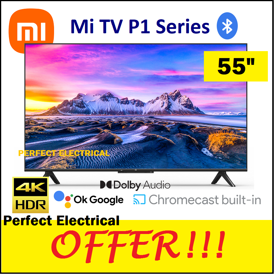 [ORIGINAL] Xiaomi 55 / 58 inch Mi Android 10 Smart LED TV Google Television with Wifi Youtube Bluetooth Chromecast P1 MITV 4K UHD HDR (Malaysia English Version) L55M6-6ARG L58M7-ESEA
