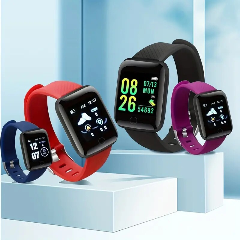 116 New Casual Black Smart Watch Sport Waterproof Fashion Gift For Men Women Universal 