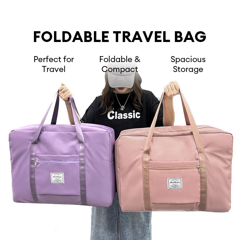 RSS Foldable Travel Duffle Bag  Lightweight Waterproof Nylon Gym, Luggage & Sports Bag with Large Capacity