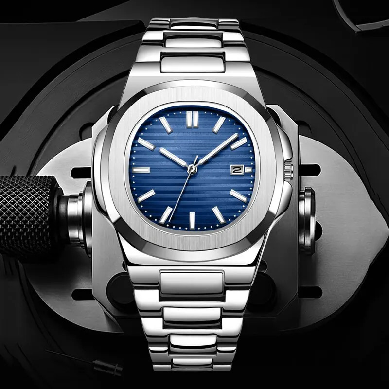 Men Luxury Quartz Watches Waterproof Automatic Date Watch Man Stainless Steel Sport Chronograph Watch for Mans