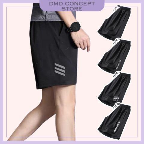 M-5XL Men's Quick-drying Fitness Men Sports Shorts Running Short Pants with Pockets Seluar Pendek Sukan Lelaki Outdoor