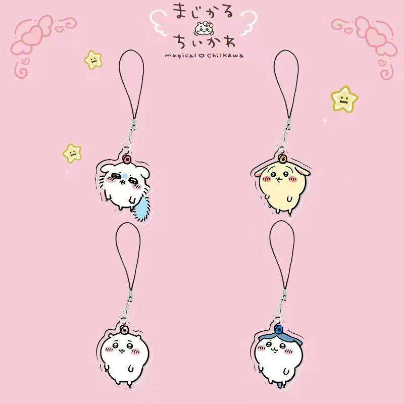 Double-Sided Acrylic Mobile Phone Chain Rope Chiikawa Small Eight Uzaki Cute Delicate Pendant Lovely Digital Accessories