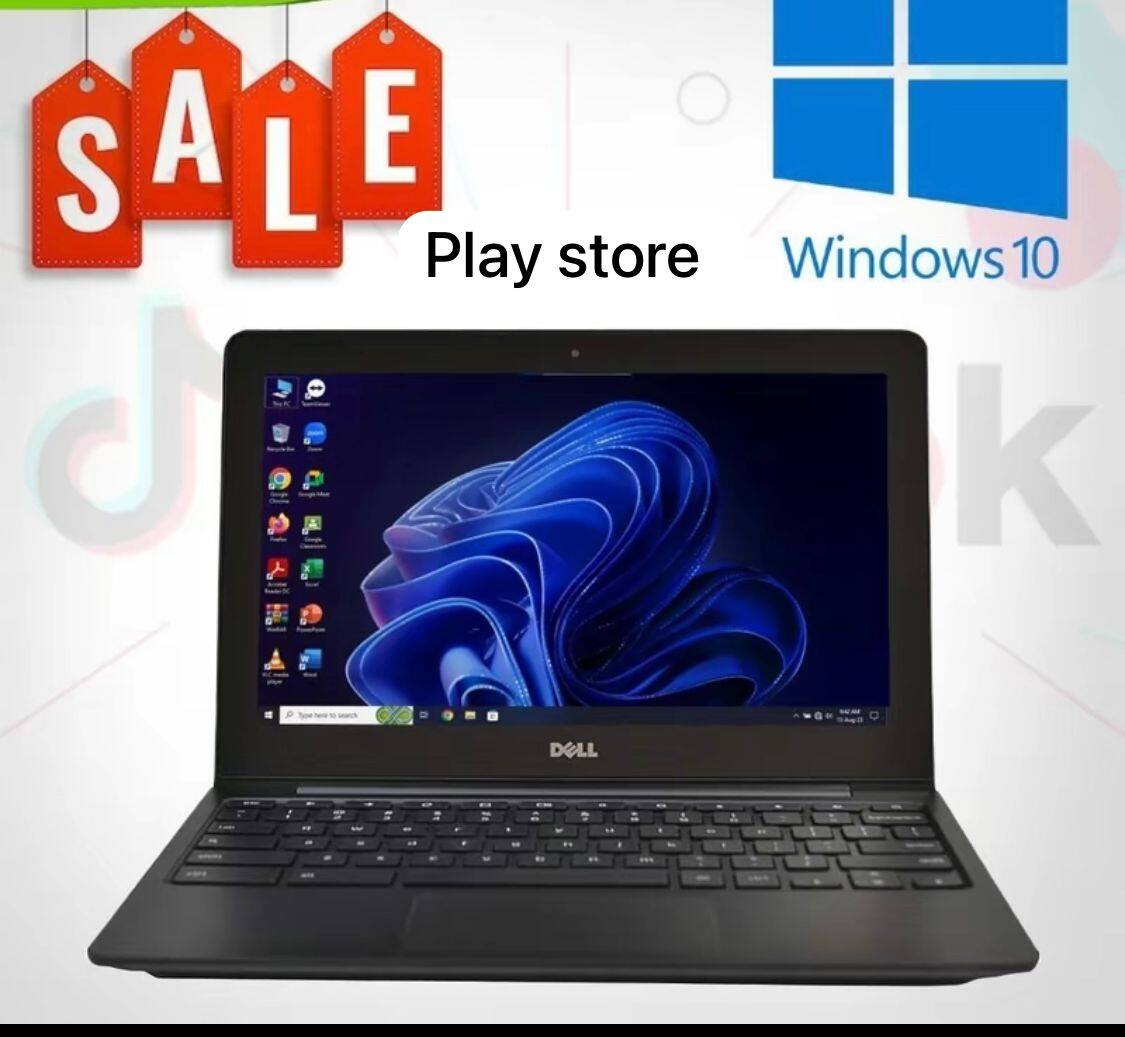 Dell Laptop Window 10 office full set 4GB Ram 32GB SSD business laptop can connect printer