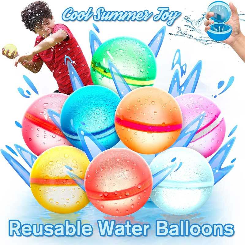 Reusable Water Splash Balls Water Balloons Absorbent Ball Pool Beach Play Toy Pool Party Favors Kids Water Games