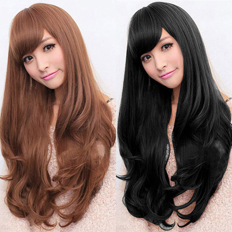Women Long Loose Wavy Lace new fluffy Curly Full Front Natural Hair fashion Wigs