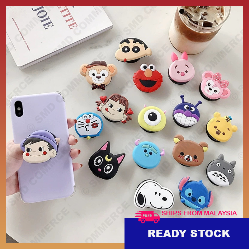 1pc Cartoon Character Mobile Phone Holder Bracket Grip For Universal Smartphone