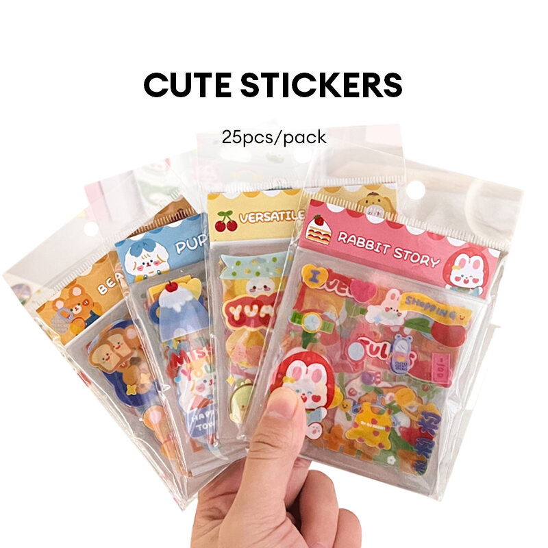 Pelekat comel kartun dibungkus pelekat bahan Ins