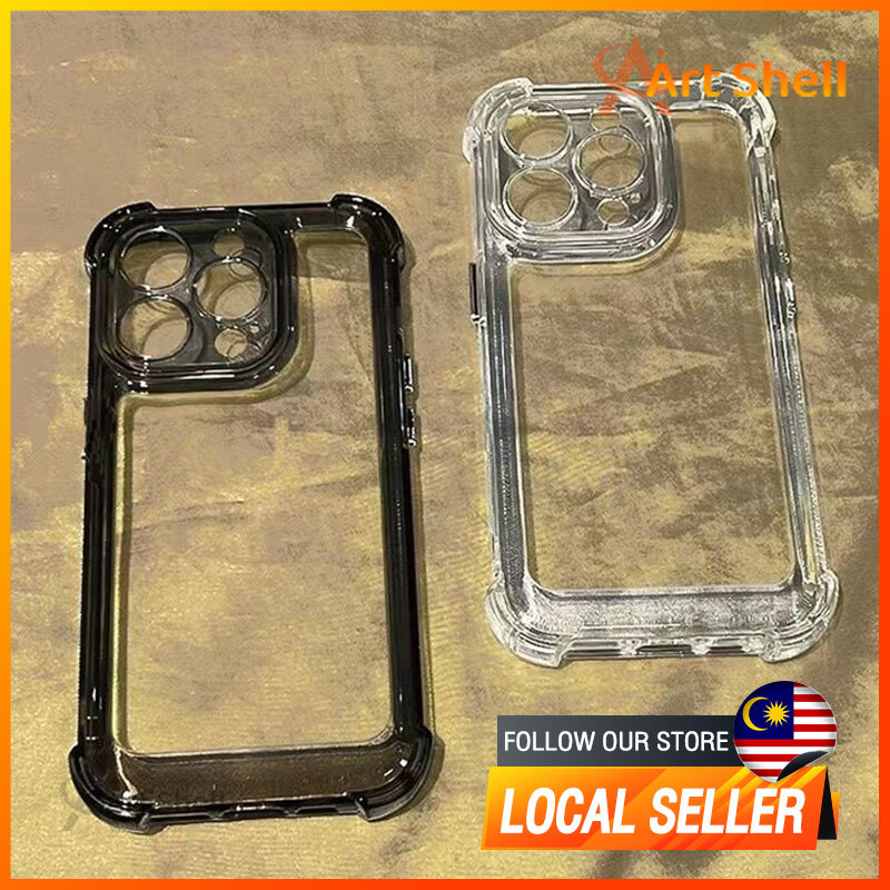 Clear Shockproof Luxury Phone Case Compatible for IPhone 16 15 11 13 14 12 Pro 7 8 Plus XS Max X XR Soft Transparent 16 Pro Max