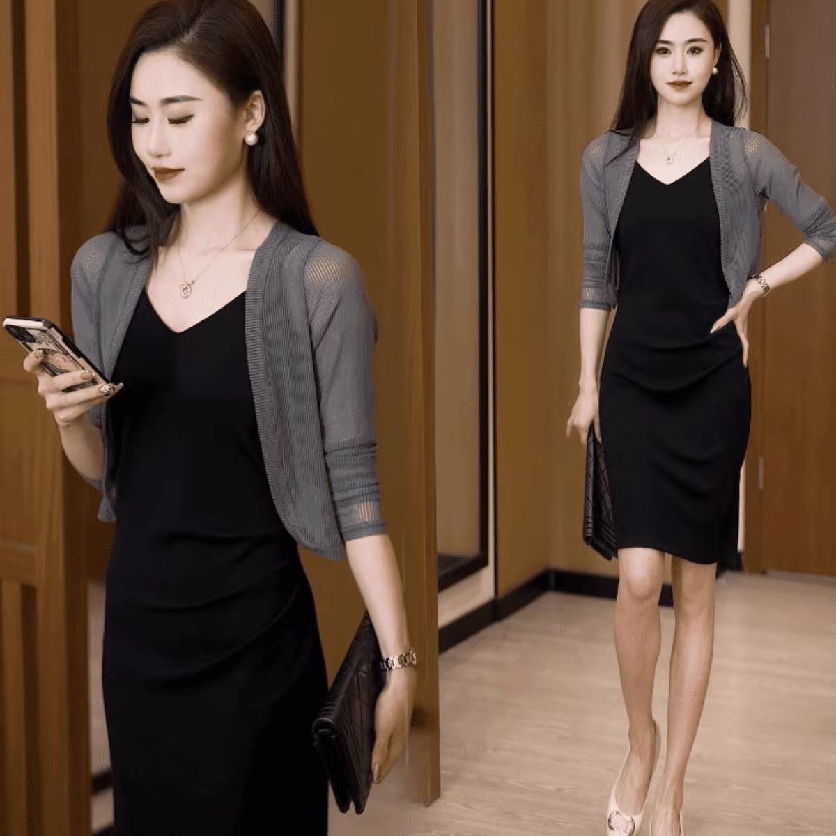 Summer Lace Cover up Long Sleeve Shoulder Open Cardigan Thin Shawl Women's Outerwear V Neck Short Length Polyester Blend