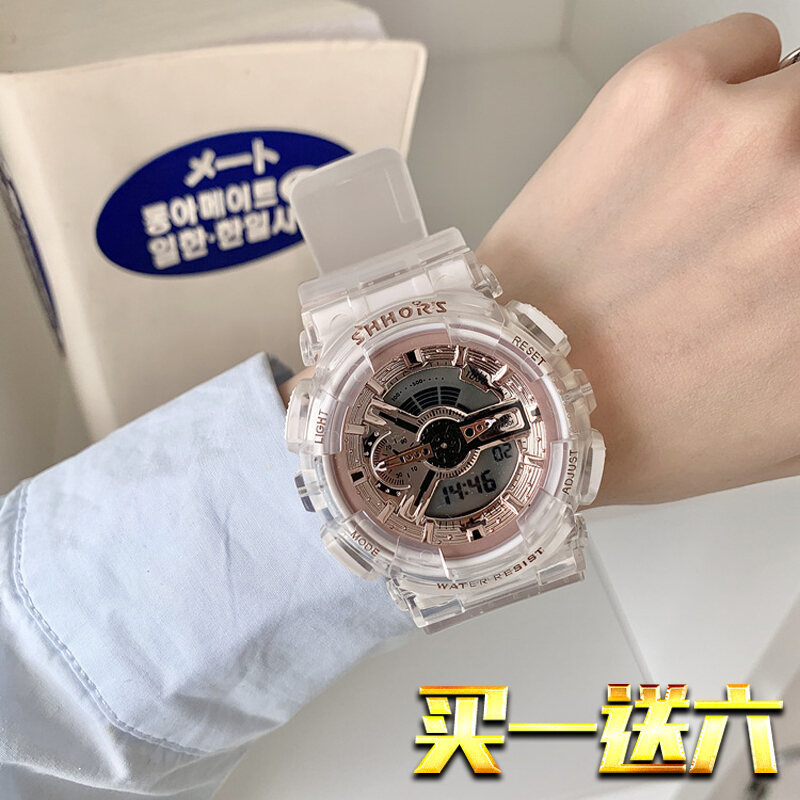 Junior and Senior High School Watch Men and Women Ins Preppy Style Minimalist Elegant Sports Digital Students Couple Trend Waterproof Luminous