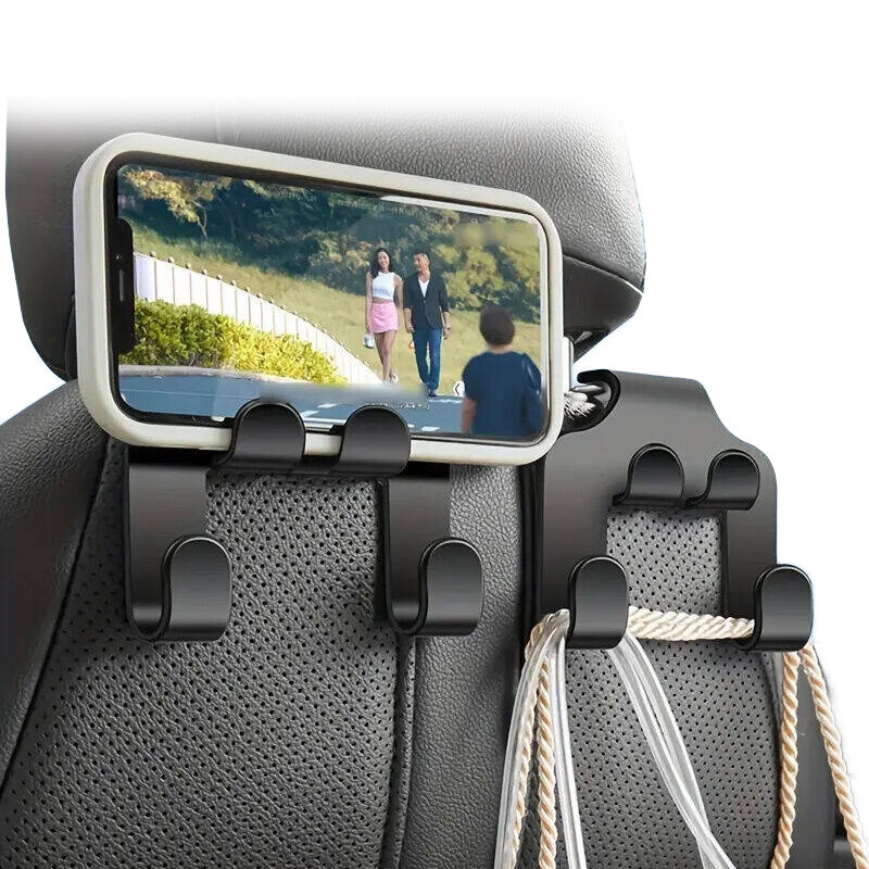 Car Back Seat Hook Hanging Storage Mobile Phone Holder Stand Lazy Rear Seat Phone Headrest Bracket For iPhone Samsung All Phones