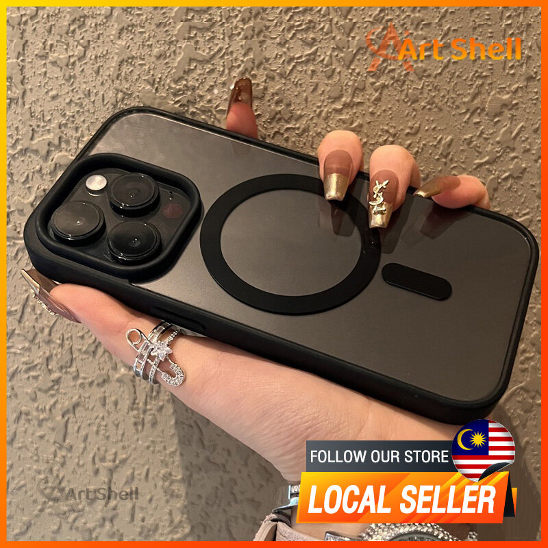 Magnetic Transparent IPhone Case Compatible for Wireless Charging IPhone 11 14 15 16 Pro Max 15 Pro Max 11 Acrylic Back Cel