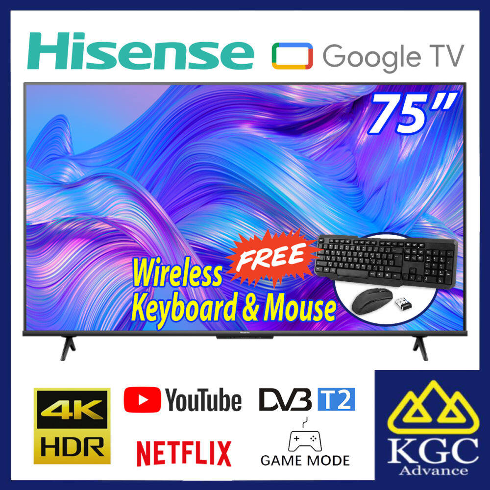 (Free Shipping) Hisense 75" 4K Google TV 75A6500H A6500H Series [Free Wireless Keyboard & Mouse]