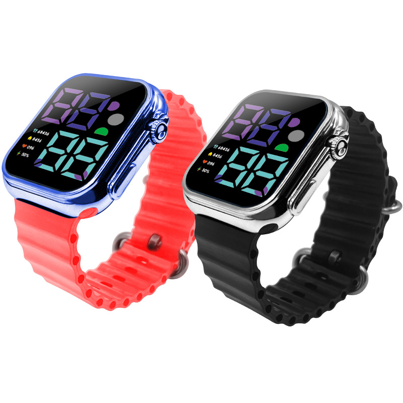 Electroplated Color Watch Button Men's Electronic Watch Fashion Sports Student Outdoor Men's Wristwatch