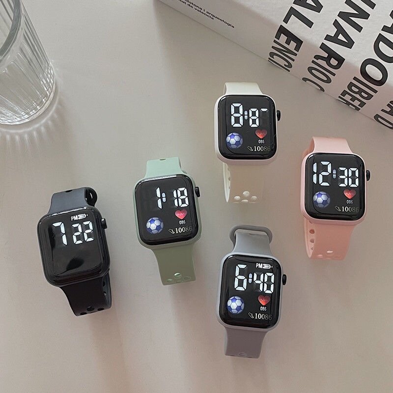 [HOMP]Digital Display Electronic Sports Astronaut LED Watch Silicone Strap Simple Fashion Electronic Watch