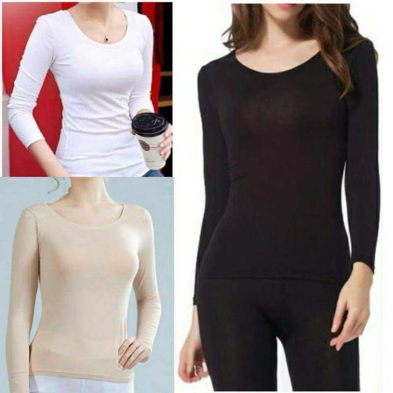 INNER BAJU PEREMPUAN LENGAN PANJANG HIGH QUALITY COTTON 