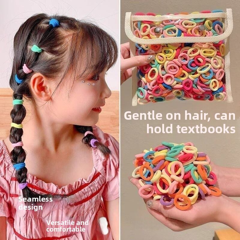 High Elasticity Baby Hair Ties Non-Damaging Princess Hair Bands Girls Hair Accessories Soft Towel Rings for Children