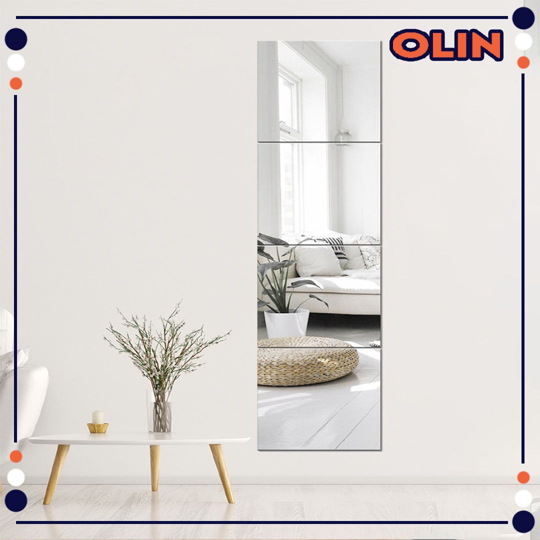 NON-GLASS MIRROR WALL MIRROR TOILET MIRROR SELF ADHESIVE CERMIN DINDING HOME DECO MIRROR