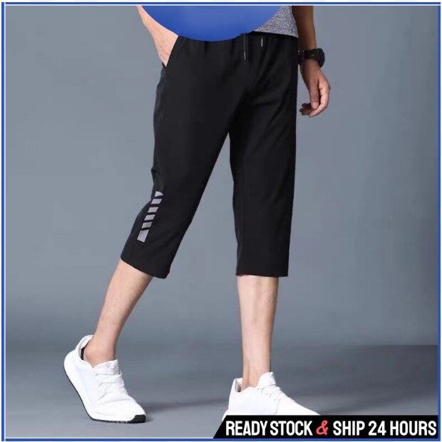 PNT12 Zone Ready Stock Casual Sport Running Pants Short Pants Fitness Breathable Plus Size Men