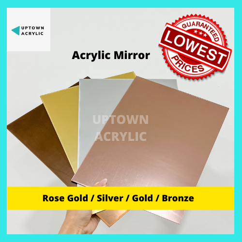 Acrylic Mirror Rose Gold/Silver/Gold/Bronze  A4 , A5 SIZE /custom size  (WHOLESALE PRICE)